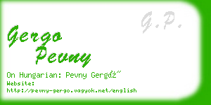 gergo pevny business card